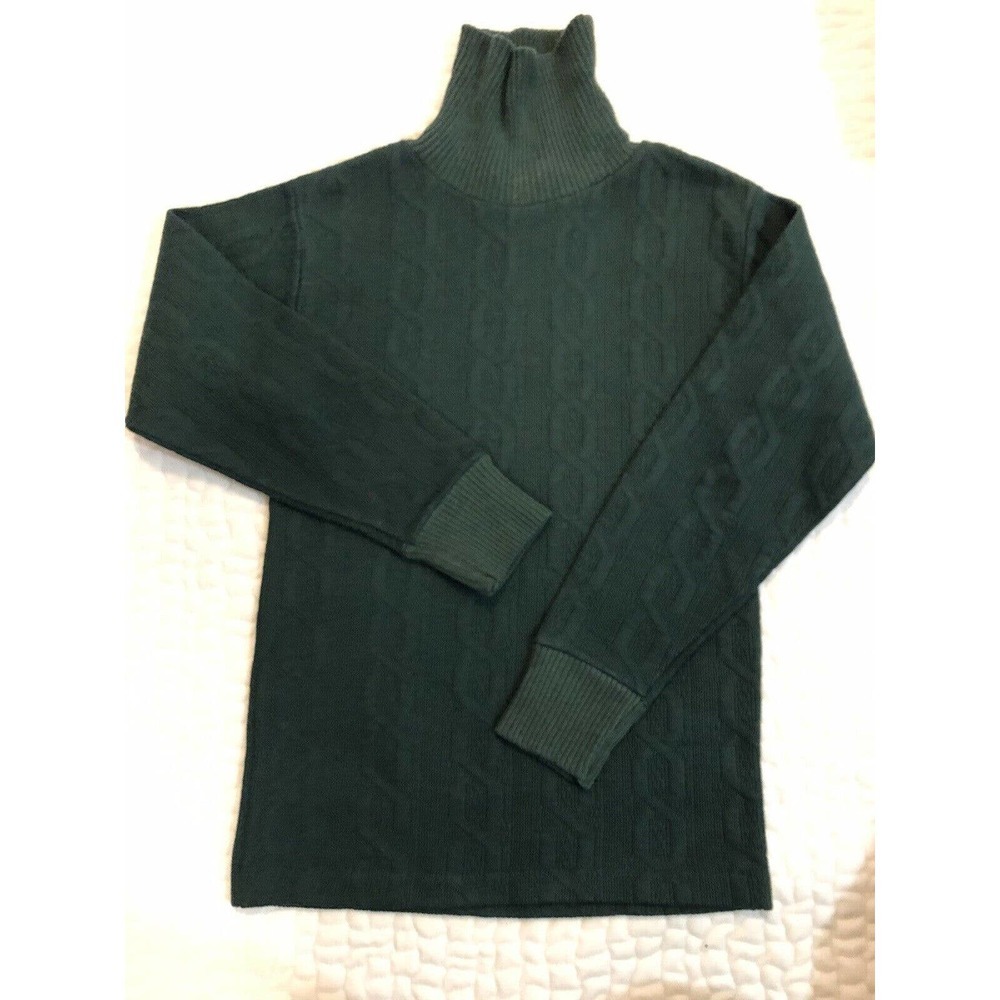 Vintage Dark Green Turtleneck Sweaters By Abels size 10 Youth Kids